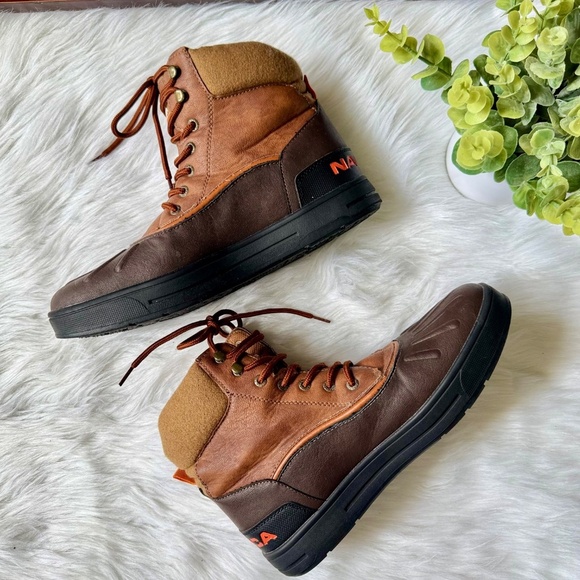 Nautica Waterproof Insulated Duck Lace-Up Brown Cold Weather Snow Boots Size 10 - Picture 8 of 14